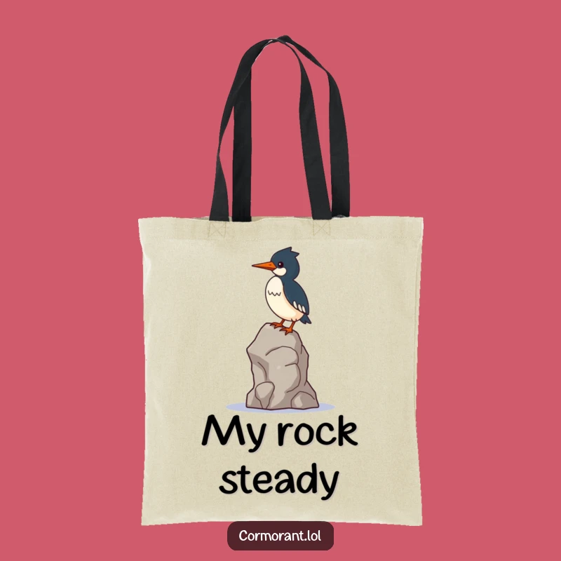 Funny Cormorant Tote Bag: Balancing Act Humor, Perfect Cute Funny Gift