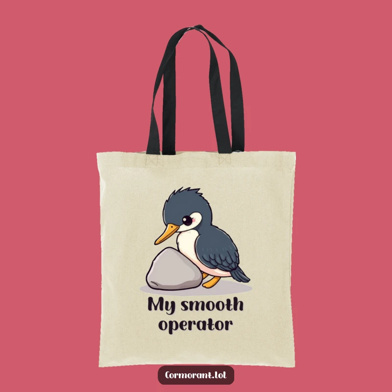 Funny Kawaii Cormorant Tote Bag, Stylish Bird Art, Practical Funny Gift