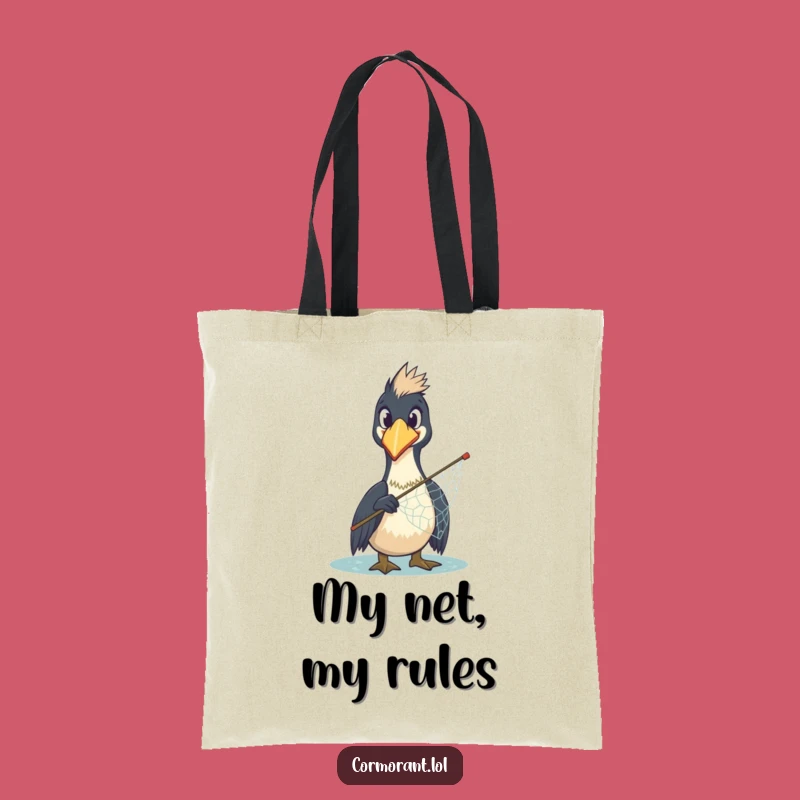 Funny Cormorant Surprise Tote Bag: Comedic Bird Carryall for Everyday Fun